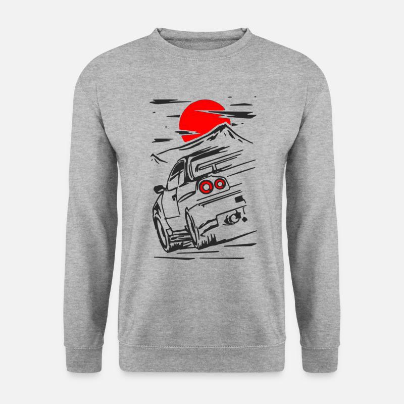 Skyline GTR R34 Illustration Turbo Boost Tuning - Unisex Sweatshirt - salt & pepper