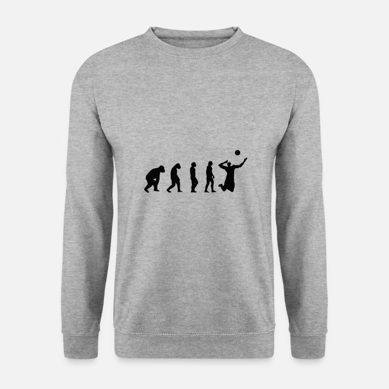 Beachvolleyball Volleyball Geschenk Volleyballer - Unisex Pullover - Weißgrau meliert