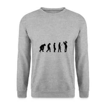Golfschläger Golfer Sport Golf Evolution Golfball - Unisex Pullover - Weißgrau meliert - Vorne - Alina (178cm) & Michal (187cm)