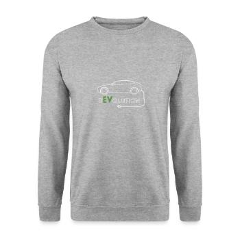 elektrische rEVolution - Unisex Pullover - Weißgrau meliert - Vorne - Alina (178cm) & Michal (187cm)