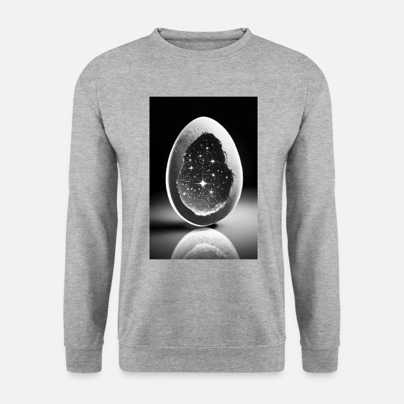 Kosmisches Ei - Unisex Pullover - Weißgrau meliert
