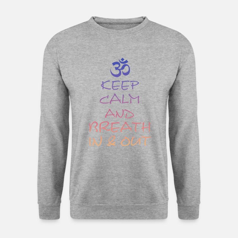 Yoga Yogaspruch Namaste Om - Unisex Pullover - Weißgrau meliert