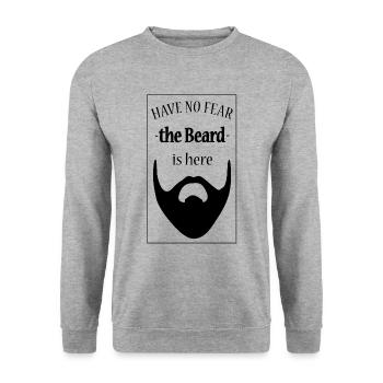 beard, bart, spruch für bartträger - Unisex Pullover - Weißgrau meliert - Vorne - Alina (178cm) & Michal (187cm)