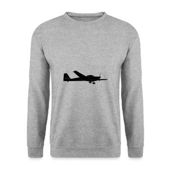C Hawk planeur moteur planeur - Sweat-shirt Unisexe - gris chiné - Devant - Alina (178cm) & Michal (187cm)