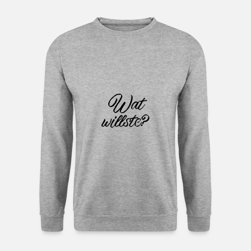 Wat willste? - Unisex Pullover - Weißgrau meliert