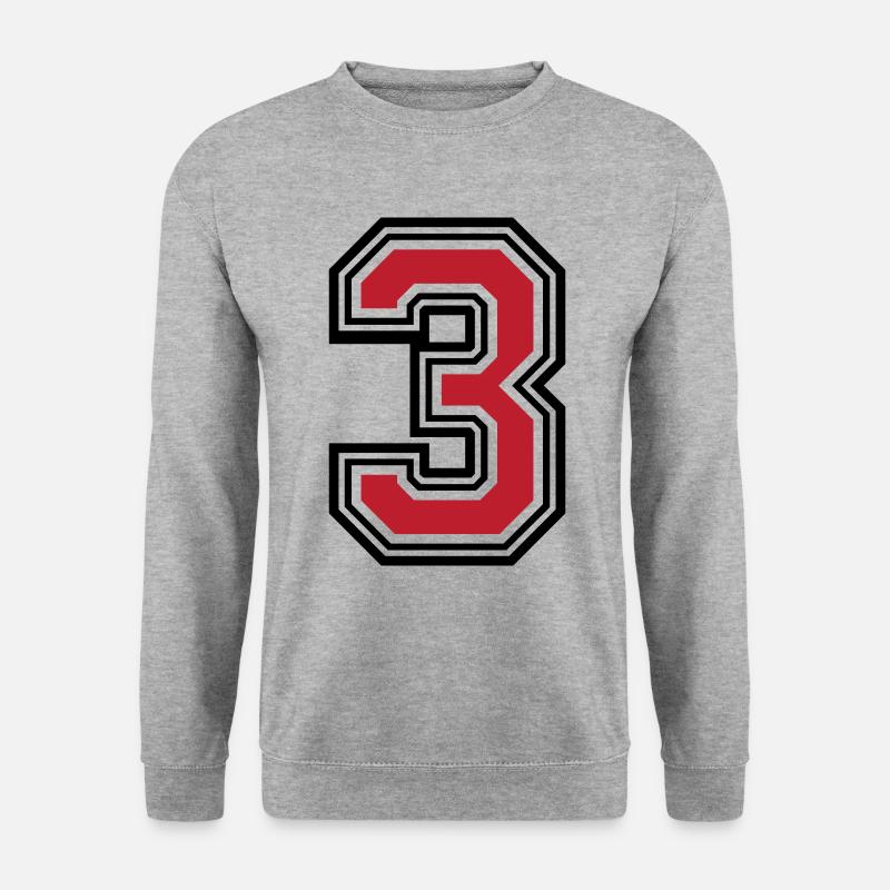 3 number symbol - Unisex Sweatshirt - salt & pepper