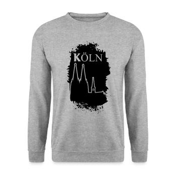 Cologne Cologne Dom Cologne Allemagne Ville Skyline - Sweat-shirt Unisexe - gris chiné - Devant - Alina (178cm) & Michal (187cm)