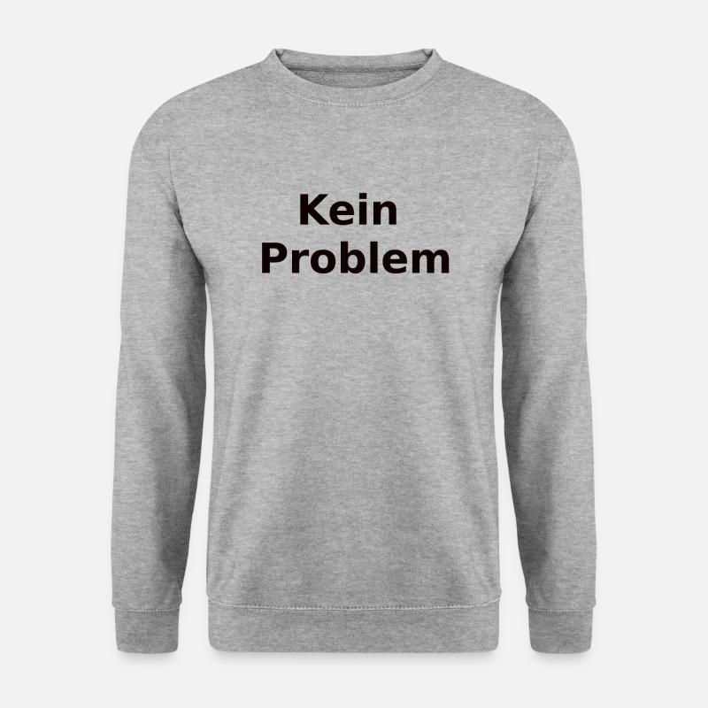 Kein Problem - Unisex Pullover - Weißgrau meliert