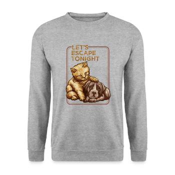 ESCAPE TONIGHT - Unisex Sweatshirt - salt & pepper - Front - Alina (178cm) & Michal (187cm)