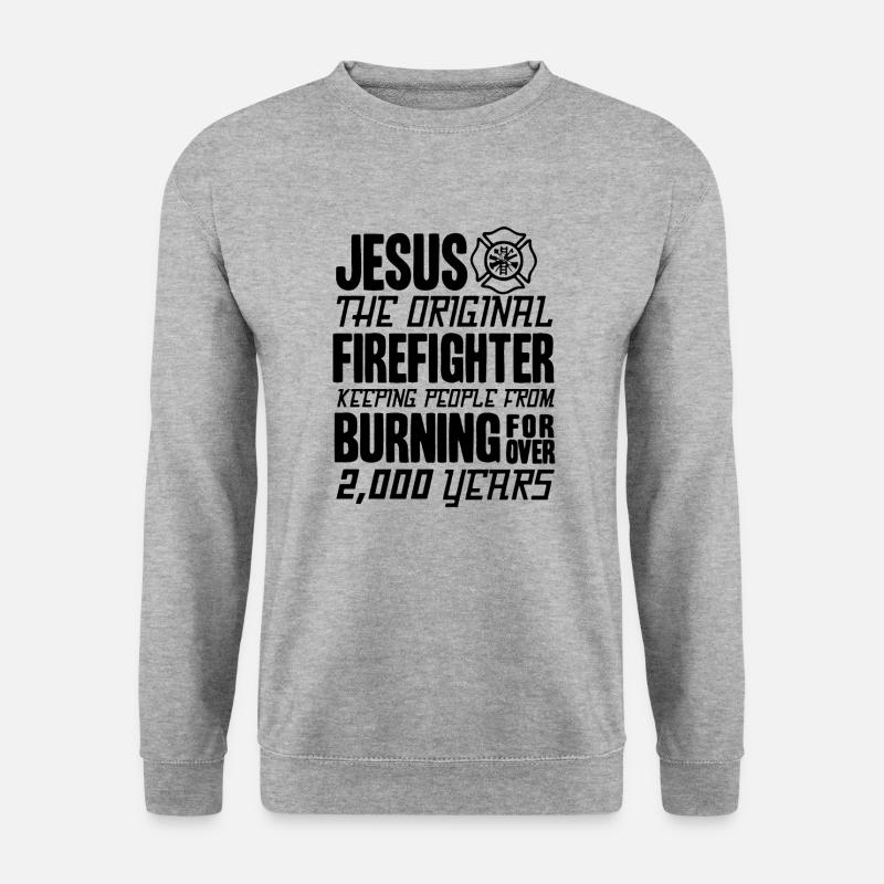Jesus The Original Firefighter - Unisex Sweatshirt - salt & pepper