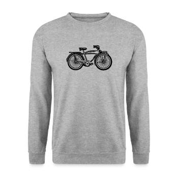 Beach Cruiser Bicycle 01_black - Unisex Sweatshirt - salt & pepper - Front - Alina (178cm) & Michal (187cm)