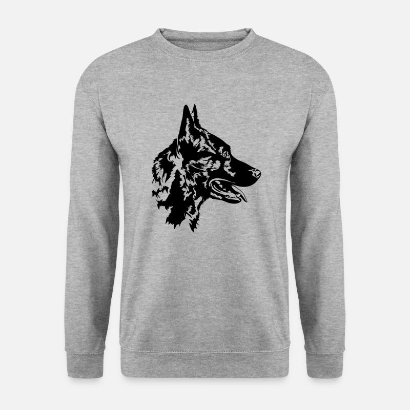 HOLLANDSE HERDER - HOLLANDSE HERDERSHOND Wilsigns - Unisex Pullover - Weißgrau meliert