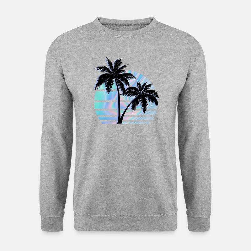 Palm Tree Hologram - Unisex Sweatshirt - salt & pepper