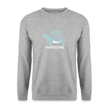 Turtley Impressionnant - Sweat-shirt Unisexe - gris chiné - Devant - Alina (178cm) & Michal (187cm)