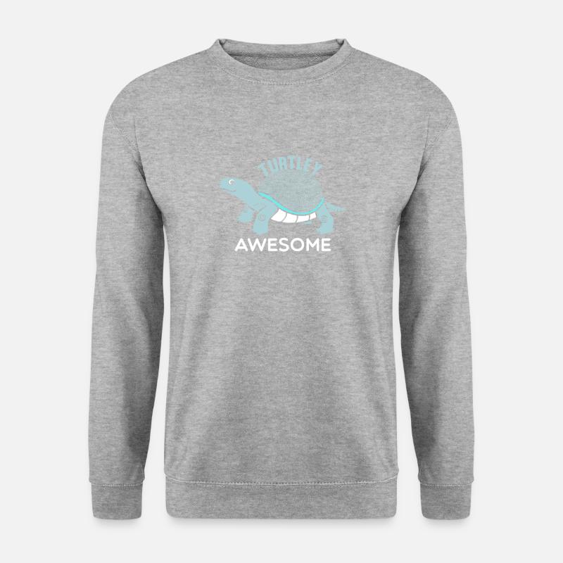 Turtley Awesome - Unisex Pullover - Weißgrau meliert