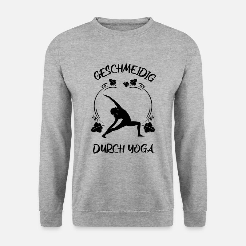 Yoga - Unisex Pullover - Weißgrau meliert