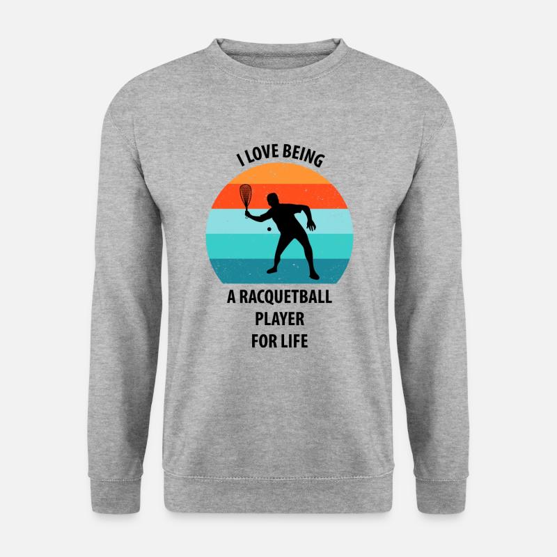 Racqueetball - Unisex Pullover - Weißgrau meliert
