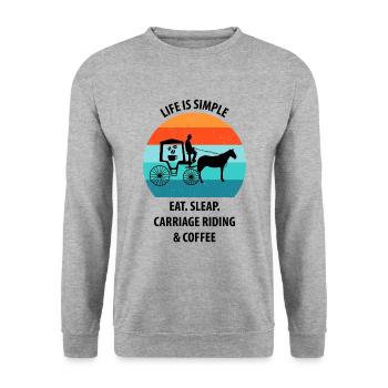 Coachman Carriage Horse-drawn Carriage Coffee - Unisex Sweatshirt - salt & pepper - Front - Alina (178cm) & Michal (187cm)