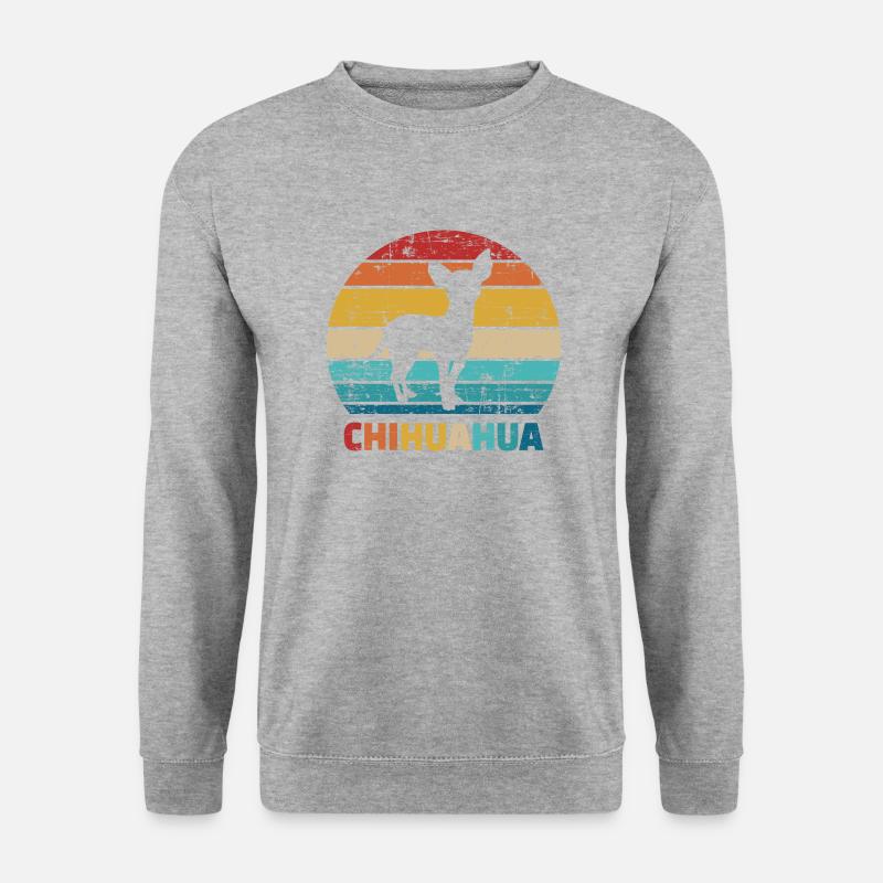 Chihuahua - Unisex Pullover - Weißgrau meliert