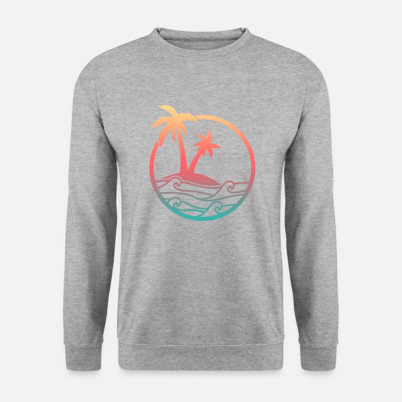 SUMMER WAVE PALM - Unisex Sweatshirt - salt & pepper