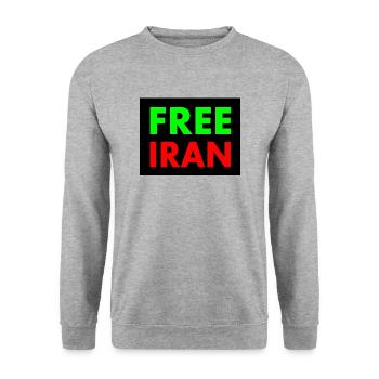 Free iran - Unisex Sweatshirt - salt & pepper - Front - Alina (178cm) & Michal (187cm)