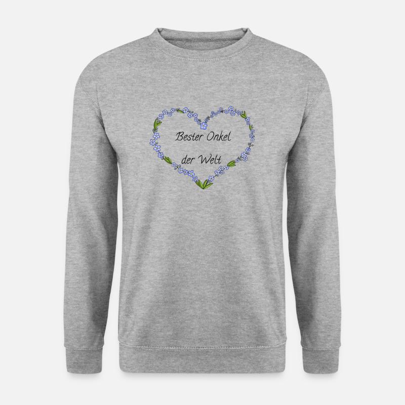 Bester Onkel der Welt - Unisex Pullover - Weißgrau meliert