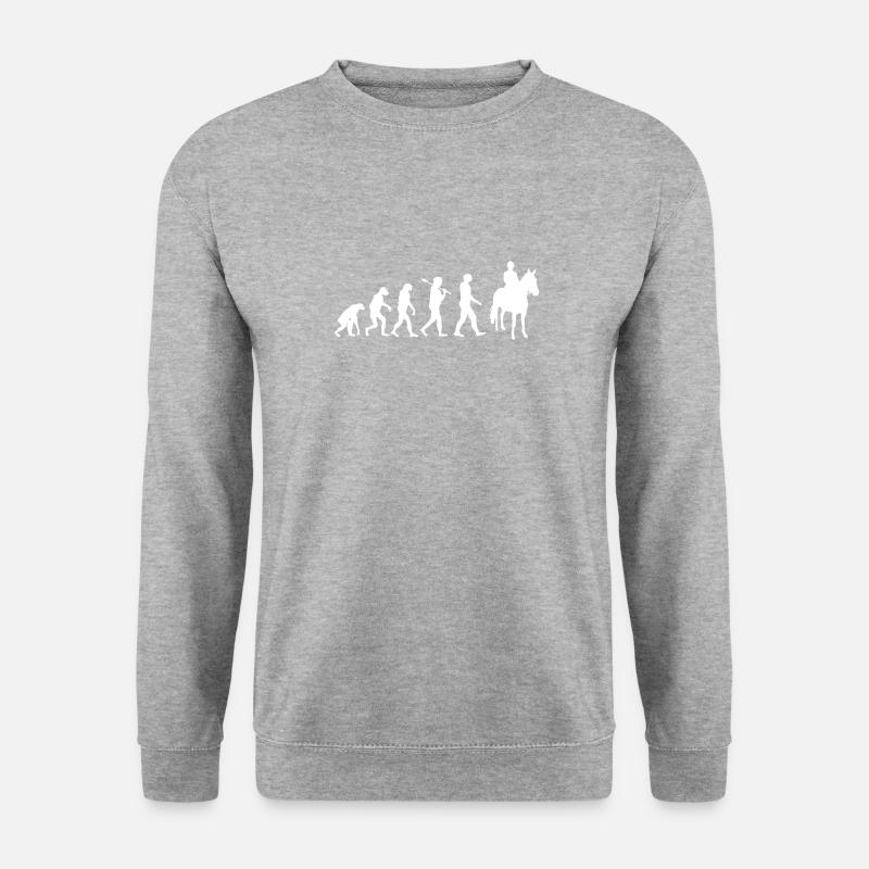 shirt Equitation · · · · cheval Evolution Cheval - Sweat-shirt Unisexe - gris chiné