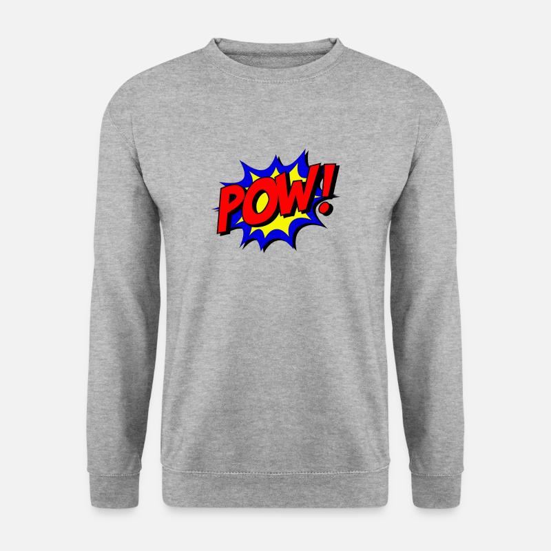 POW Design Superheld - Sweat-shirt Unisexe - gris chiné