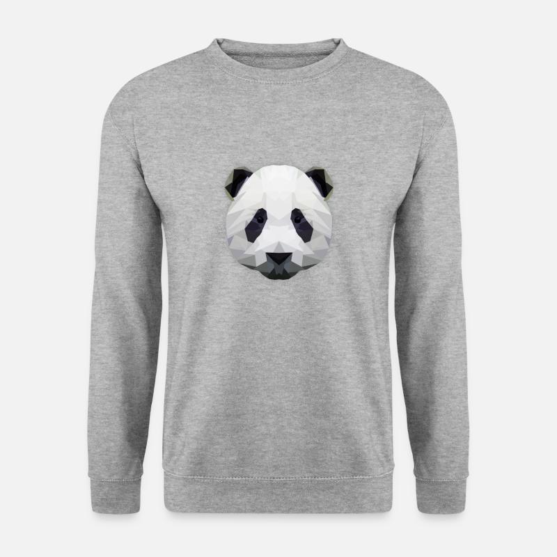 LowPoly "Panda" - Unisex Sweatshirt - salt & pepper