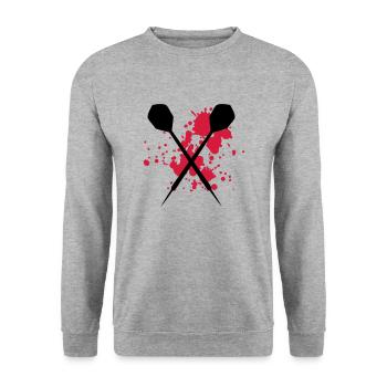 dart - Unisex Sweatshirt - salt & pepper - Front - Alina (178cm) & Michal (187cm)