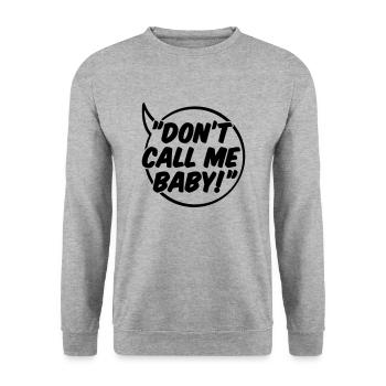 Don't call me Baby - Unisex Pullover - Weißgrau meliert - Vorne - Alina (178cm) & Michal (187cm)