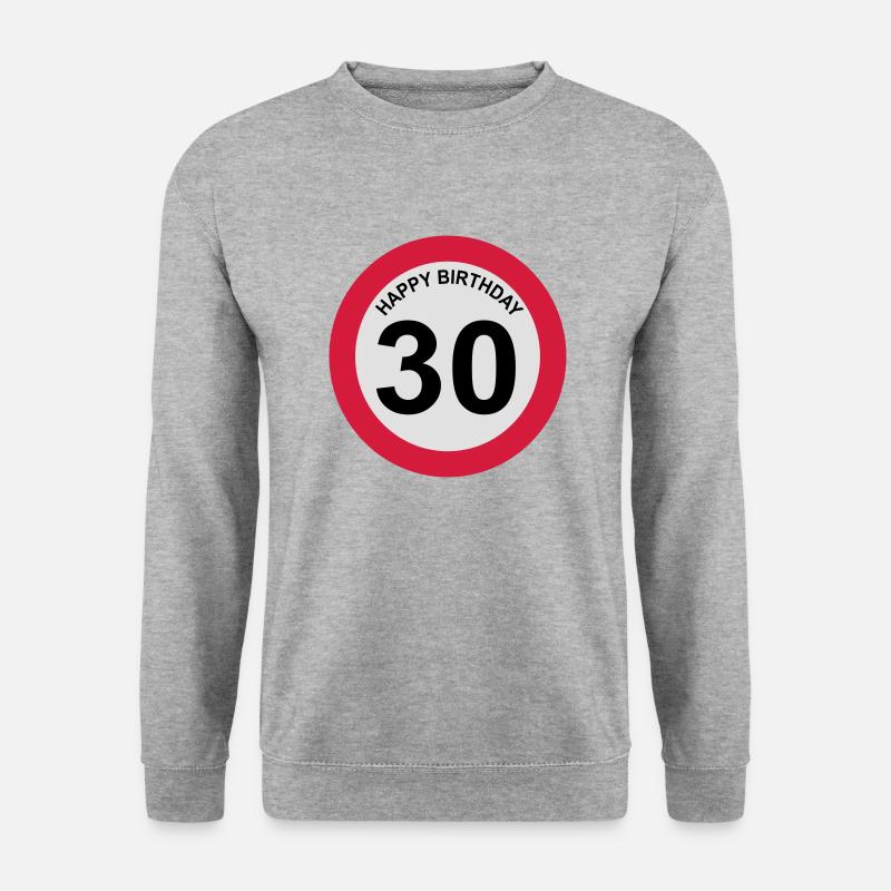 30 - Unisex Pullover - Weißgrau meliert