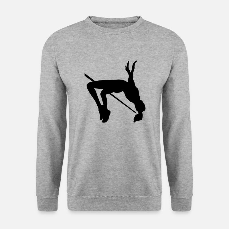 Hochsprung - frauen - Unisex Pullover - Weißgrau meliert