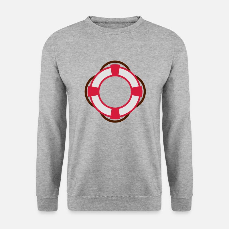 Rettungsring - Unisex Pullover - Weißgrau meliert