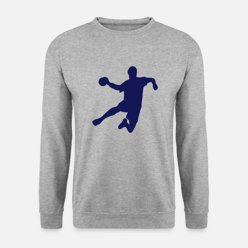 Handball Sprungwurf - Unisex Pullover - Weißgrau meliert