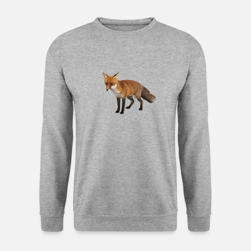 Fuchs - Unisex Pullover - Weißgrau meliert