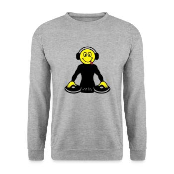 DJ - Unisex Sweatshirt - salt & pepper - Front - Alina (178cm) & Michal (187cm)
