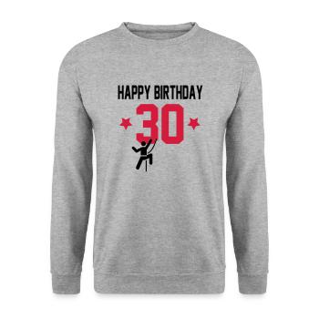 30 - Unisex Sweatshirt - salt & pepper - Front - Alina (178cm) & Michal (187cm)