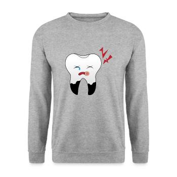 Toothache funny gift for dentist - Unisex Sweatshirt - salt & pepper - Front - Alina (178cm) & Michal (187cm)