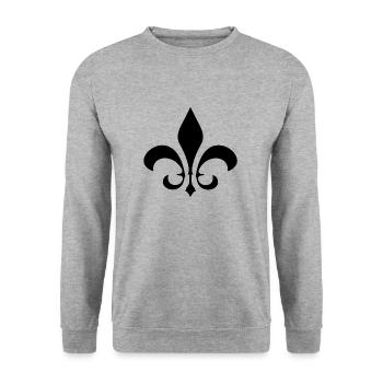 Lilie - Unisex Pullover - Weißgrau meliert - Vorne - Alina (178cm) & Michal (187cm)
