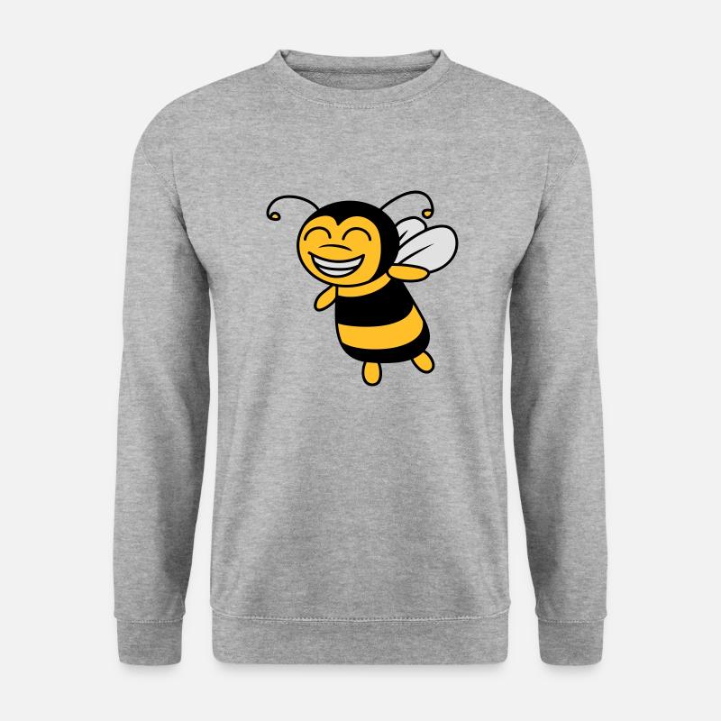 Niedliche Kleine Biene - Unisex Pullover - Weißgrau meliert