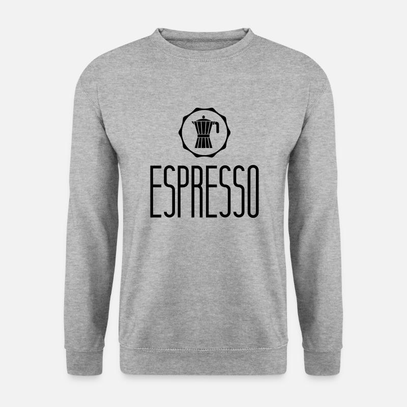 espresso - Unisex Pullover - Weißgrau meliert