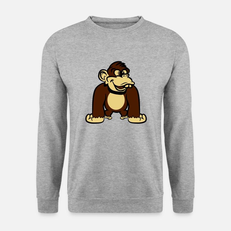 monkey funny goofy - Unisex Sweatshirt - salt & pepper