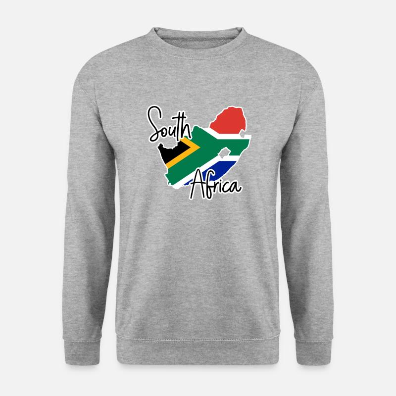 Südafrika - Unisex Pullover - Weißgrau meliert