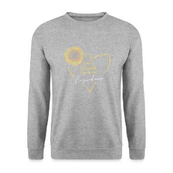 Jesus relationship - Unisex Sweatshirt - salt & pepper - Front - Alina (178cm) & Michal (187cm)