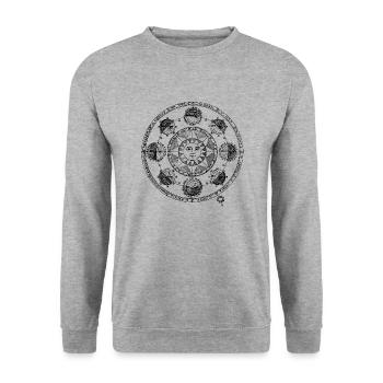 SONNE Vintage - Unisex Pullover - Weißgrau meliert - Vorne - Alina (178cm) & Michal (187cm)