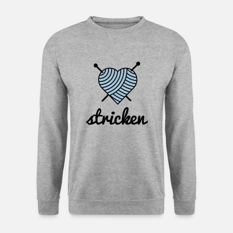 im STRICKrausch - Unisex Pullover - Weißgrau meliert