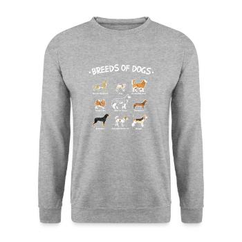 Breeds of Dogs - Unisex Sweatshirt - salt & pepper - Front - Alina (178cm) & Michal (187cm)