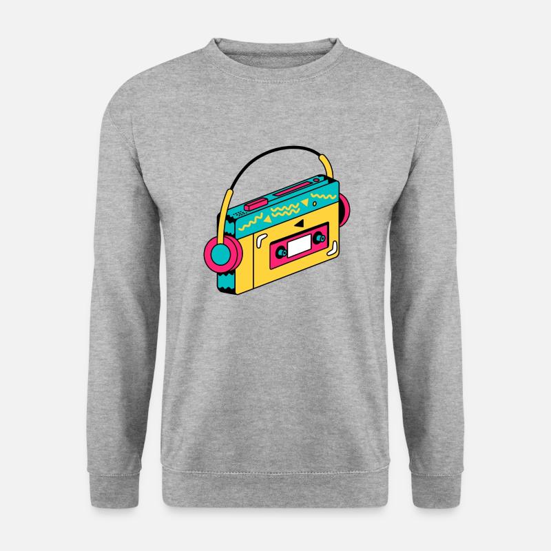 Kassette Walkman - Unisex Pullover - Weißgrau meliert