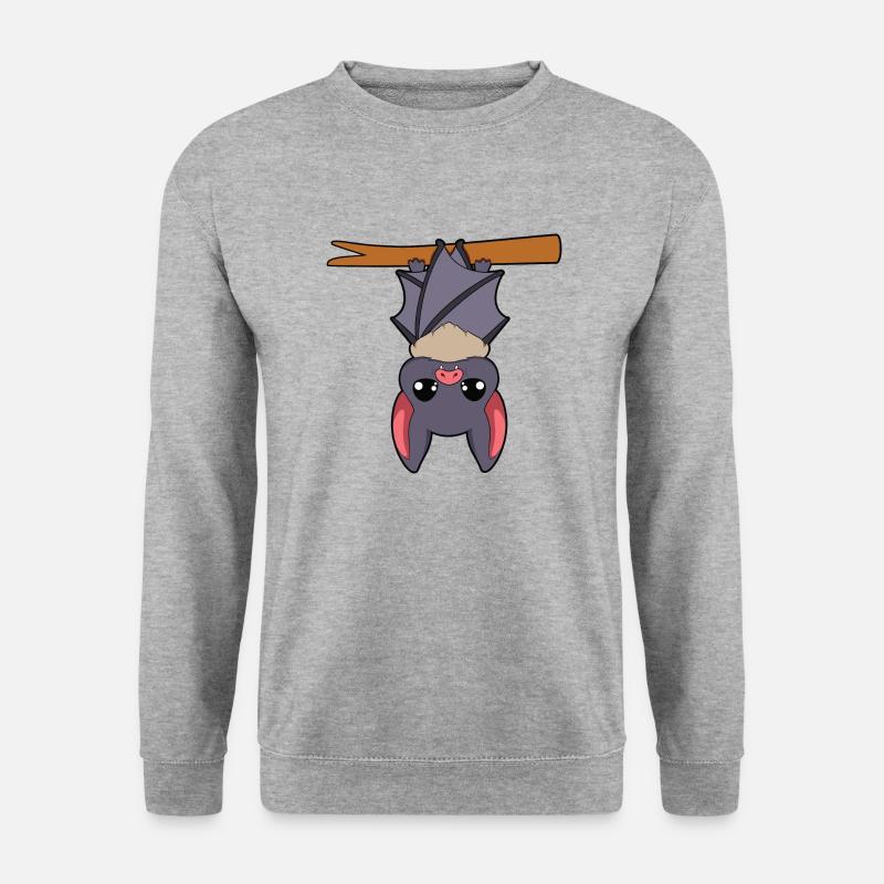 Fledermaus - Unisex Pullover - Weißgrau meliert